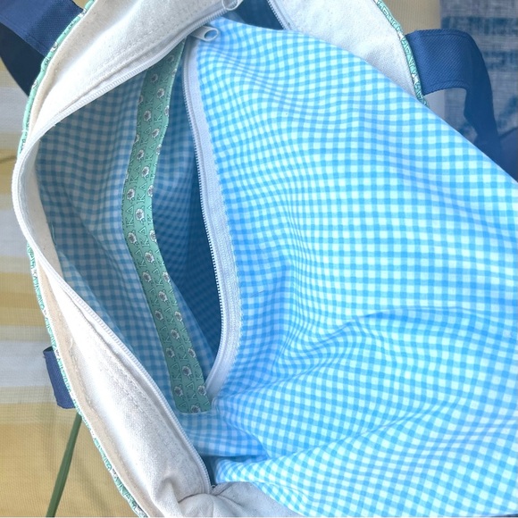 Vineyard Vines Canvas Tote Mid-Size Navy Blue Good Condition - Picture 8 of 16